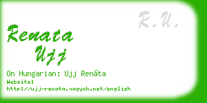 renata ujj business card